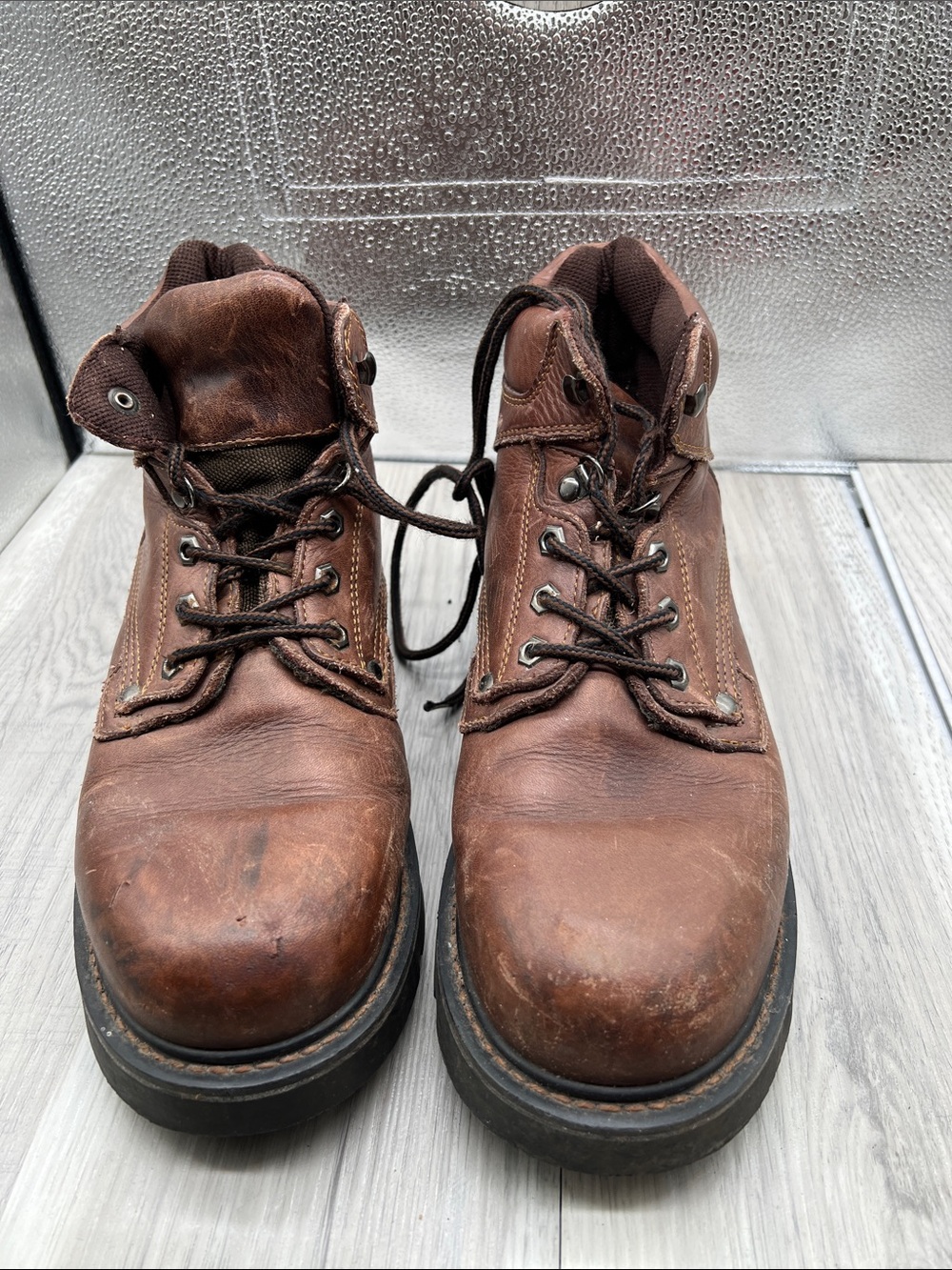Covington brown leather men's work boots.size 11 M